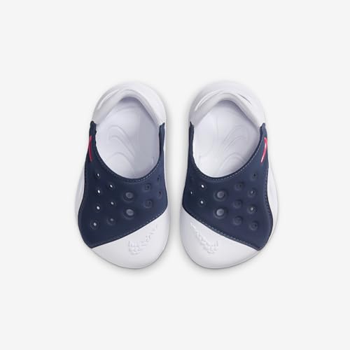 Nike Aqua Swoosh Baby/Toddler Sandals (Midnight Navy/White/Rush Pink)4