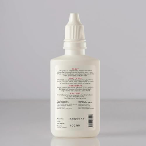 Image of Asan OneDrop Menstrual Cup Cleanser I Best Natural Menstrual Cup Wash I Maintains Cup Hygiene I Removes Odour & Stains I 60 ml I Kills 99% of bacteria