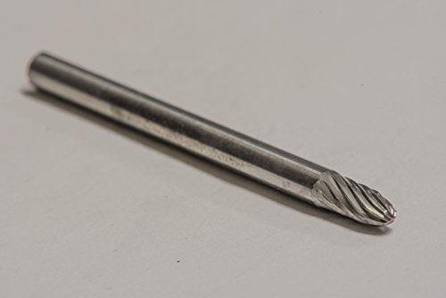 Fresa de carburo sólido corte simple 1/8" x 1/4" miniatura 3