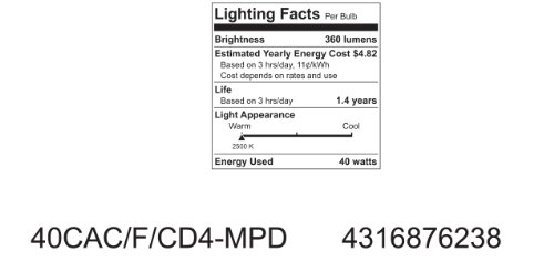 Ge Bent Tip Decorative Light Bulb, 40 Watts, Candelabra Light Bulb Base, Soft White, 16-Pack #TOP4