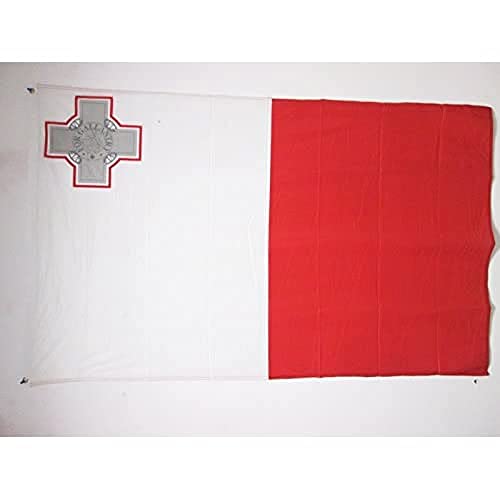 AZ FLAG, Malta Flag, 3x5 Ft, For Outdoor, Maltese Banner Knitted Polyester with Two Plastic Rings, Fade Resistant