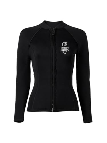 Chaqueta de traje de neopreno térmica de 3mm para mujer, deportiva, para buceo, navegación y vadear miniatura 1