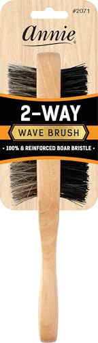 Annie 2-Way Wave Brush 100% Reinforced Boar Bristle #2071