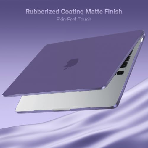 Image of MOSISO Compatible with MacBook Air 13 inch Case M5 2026 M4 2025 M3 M2 2024-2022 A3449 A3240 A3113 A2681, Hard Shell&Keyboard Cover&Screen Film&Type C for MacBook Air 13.6 inch Case, Imperial Purple