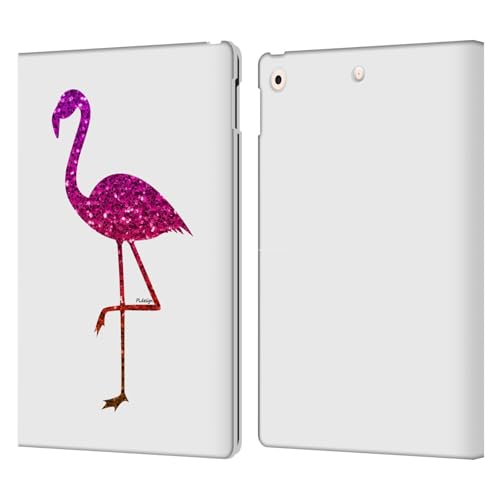 Étui portefeuille iPad 10.2 cuir PLdesign anti-rayures motif flamant