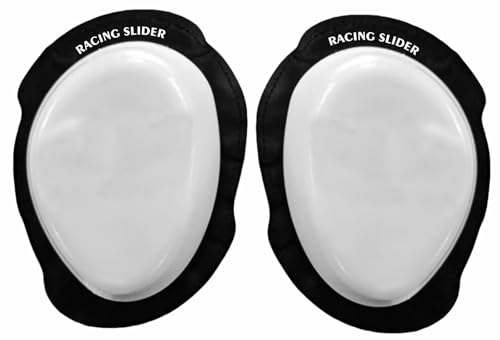 Paire de savons opaques pour combinaison de moto course Sliders de genou universels 6 couleurs disponibles (Blanc)
