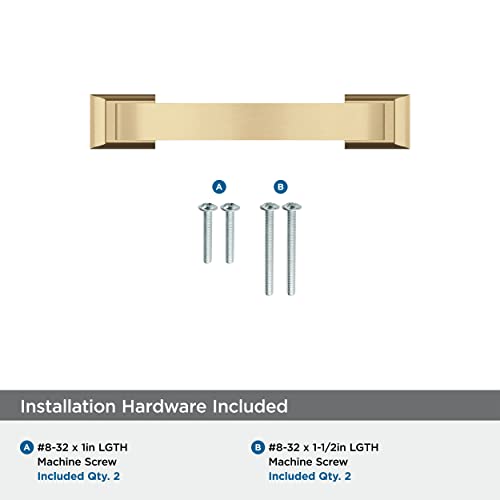 Image of Amerock | Cabinet Pull | Champagne Bronze | 3 in (76 mm) Center-to-Center Drawer Pull | Candler | Kitchen and Bath Hardware | Furniture Hardware