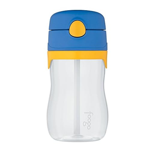 Thermos Foogo Phases Leak Proof Straw Bottle Blue/Yellow 11 Ounce