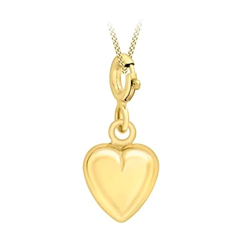 Carissima Gold 9ct Yellow Gold Heart Charm Cover