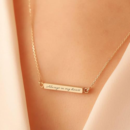 Horizontal Bar Urn Necklaces for Ashes for Women Stainless Steel Keepsake Memorial Cremation Jewelry Ashes Necklace Pendant3
