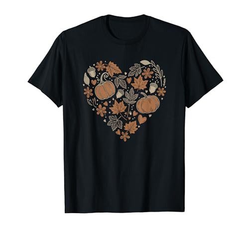 Fall Pumpkin Fall Leaves Acorns Hearts Rustic Fall Autumn T�V���c