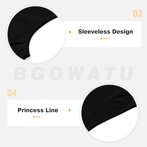 Image of BGOWATU Women's Golf Shirts Sleeveless Polo Shirts Collared 3 Buttons Tennis Tank Tops UV Protection Quick Dry