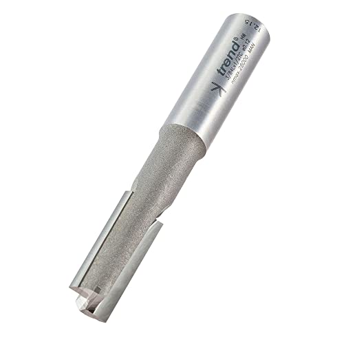 Trend Professional Two Flute Pocket Cutter, 12.7mm Diameter, 1/2 Inch Shank, 22mm Cut Length, Tungsten Carbide Tipped, 3/84LX1/2TC