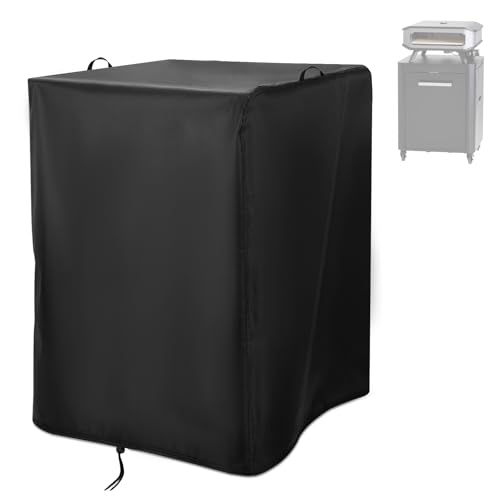 Fenghome Pizzaofen Abdeckung für Cozze Gas Pizza Ofen, Wasserdicht 500D Oxford-Stoff Schutzhülle für Pizzaofen, Grill und Outdoortisch, Pizzaofen Tragetasche, Pizzaofen Zubehör-Schwarz (73x64x109cm)