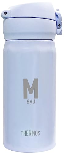 【名入れ無料】 サーモス 水筒 真空断熱ケータイマグ 350ml JNL-356 アッシュホワイト・パールブルー・スモークブラック・スモークカーキ・モーヴピンク ギフトバッグ付き プレゼント (パールブルー)