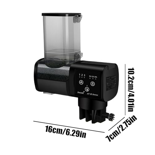 Automatic Fish Feeder, Smart Automatics Aquarium, Foods Dispenser, Easy Programmable Feeding Supplies for Daily Use, Pond, Home, Travels, Beginners, Men, Women, Weekend, 6.3x2.76x4.02 Inches - immagine 3