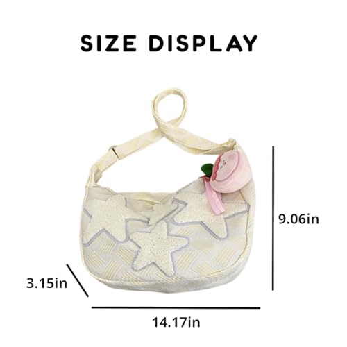 Classic Messenger Bag Cute Crossbody Bag Vintage Canvas Shoulder Bag Kawaii Purse wiz Multiple Pockets for Women and Men3