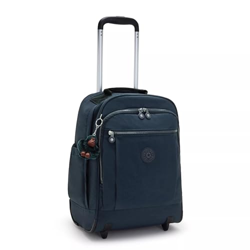 Kipling Women's Gaze Large Rolling, Durable, Wheeled Backpack with Adjustable Shoulder Straps, Nylon Book Bag, True Blue Tonal, 8.25" L x 17.25" H x 12.25" D,1003522514