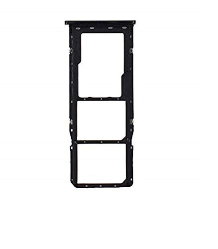 2X Dual SIM Card Tray Holder SD Slot Replacement Compatible with Samsung Galaxy A20S A207 6.5 inch (Black)