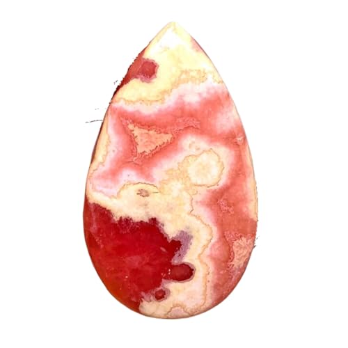 Rhodochrosite cabochon en vrac pour bague et collier, gemme poire 43x25mm
