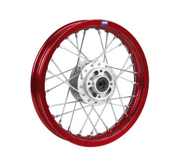 Jante en aluminium anodisé 12" avant - Convient pour presque tous les modèles avec axe de 12 mm - Dirt Bike, Pit Bike, XMOTOS, Motocross (rouge)