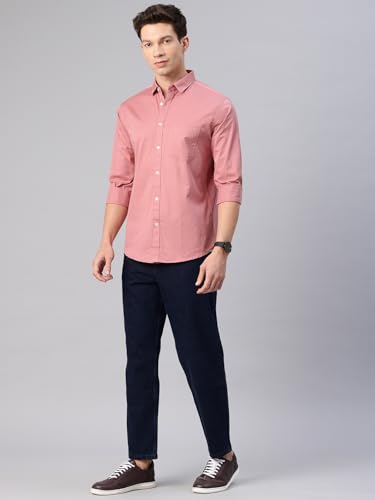 Image of Majestic Man Men's Cotton Slim Fit Solid Casual Shirt