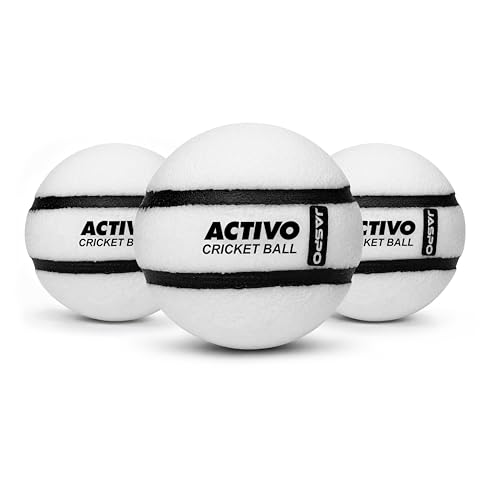 Image of jaspo Activo Air Core Indoor Cricket Ball |PU Material |Hollow Aircore Design |Soft Impact Play | 75g Lightweight |Safe for Indoor Cricket |Non-Toxic Build |Comfortable Grip |Durable & Kids-Friendly