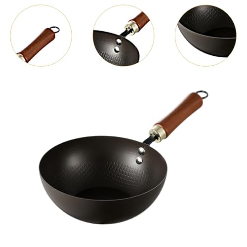 Wok de hierro con mango de madera, 24 cm miniatura 5