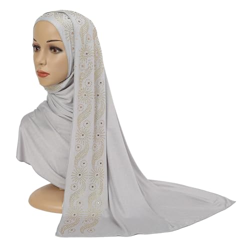 Women Muslim Turban One Piece Sequin Hijab Modest Fashion Eid Islamic Ramadan Shawl Headwear Scarf2