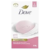 Dove Beauty Bar Gentle Skin Cleanser Moisturizing for Gentle Soft Skin Care Pink More Moisturizing Than Bar Soap, 106 g (Pack of 6)