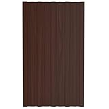 Genérico Panel de Techo 12 pcs Marrón 80 x 45 cm Acero galvanizado,Casa y jardín,Marrón,42047115