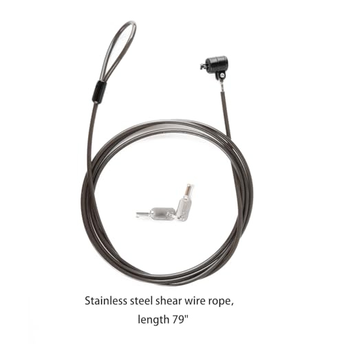 2 Pack Laptop Lock,Keyed Anti-Theft Security Cable Lock, 6.6ft Steel Cable,Cable Lock for HP Laptops, Lenovo, Asus, Acer & Other Notebooks and Tablets，Black by Aijmguo - Image 5