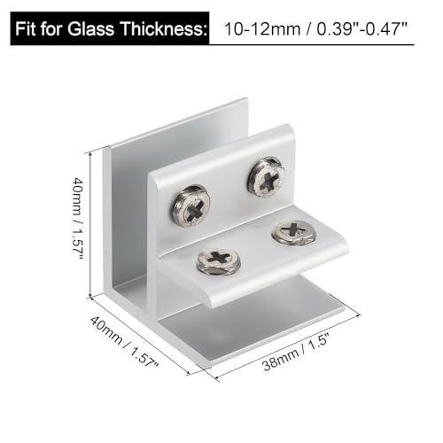 Support d'étagère en verre en alliage d'aluminium de haute précision à 90° - 3