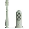 Moonkie Brosse à Dent Bebe, Set de Soin Bebe, Manuelle Brosse + Brosse Bébé Doigtier, 100% Silicone, Sans BPA, Brosses à Dents Doux et Confortable, Brosse Bébé, pour 3 Mois+(Menthe)