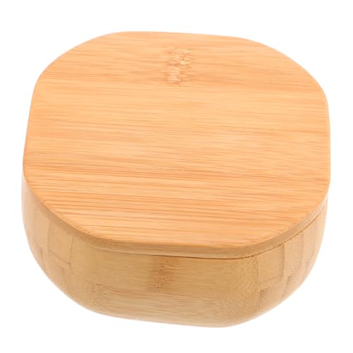 Cabilock Bote de Bambú con Tapa para Sal y Azúcar Recipiente para Condimentos de Cocina Contenedor de Especias Compacto y Duradero para Uso Doméstico Cafeterías y Buffets