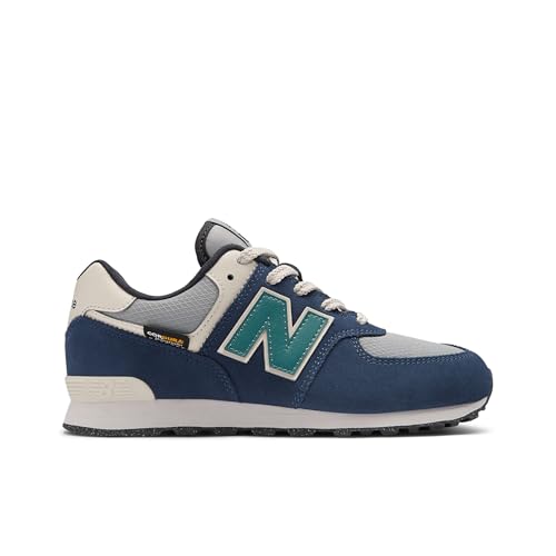 New Balance Kids 574 V1 70s Racing Lace-up Sneaker, Nb Navy/Slate Gray, 7 US Unisex Big