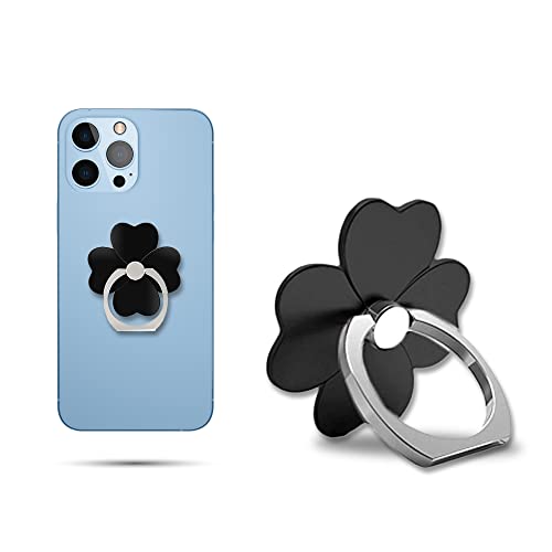 Image of Regor Finger Grip & Mobile Holder | Cell Phone Grip Holder for Hand & Mobile Back Holder | Selfie Holder & Works as iPhone Stand & Android Phone Stand for Desk - Leaf Black