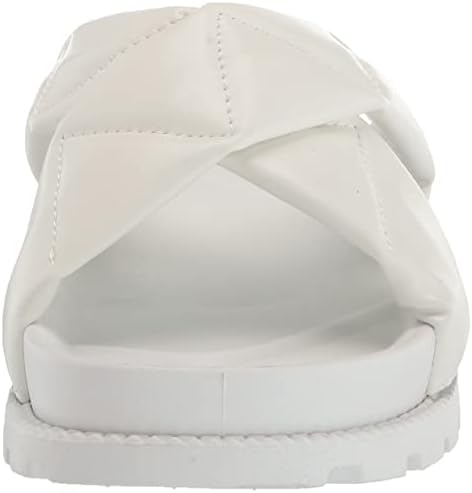 YOKI Women's Open Toe Sandal, White, 10 | Image 1