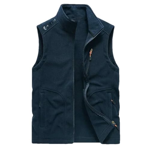 Chaleco de forro polar para hombre cortavientos y ligero con cremallera