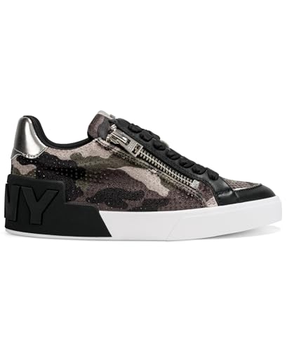 Image of DKNY Women's Mei Everyday Lace Up Sneaker with Side Zipper | Casual Shoes