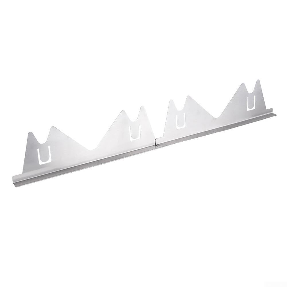 Stove Gap Covers Stainless Steel, Cooker Gap Filler Retractable Length 13.8 to 27.5 Inches, Heat Resistant Guard Between Stove Top & Counter(Silver (pointy) 1)