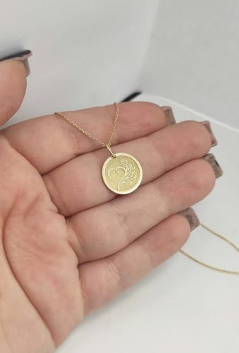 Bijou délicat en forme de rose collier argent 925 plaqué or 24 mm