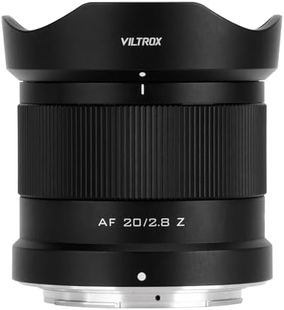 VILTROX 20mm F2.8 f/2.8 Z-Mount Camera Lens Full Frame Ultra Wide Angle Auto Focus Lens Compatible with Nikon Z-Mount Cameras Z5 Z6 Z6Ⅱ Z7 Z7Ⅱ Z8 Z9 Z30 Z50 ZFC