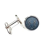 Gemelos, Ángel Géminis Metal Textura Topológica Suerte Amigo Regalo, Versátil Doce Signos Del Zodiaco, Hebilla De Puño Personalizada, Accesorio De Camisa Regalo Para Padre Esposo Fiesta Boda Bail