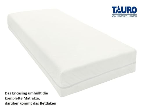 TAURO Allergiker Matratzenbezug Encasing 120x200 cm (Höhe 16 cm) | Anti-Milben Schutzbezug milbenkotdicht… – Ansicht 2