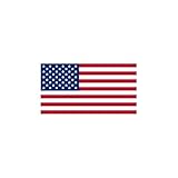 Autocollant Drapeau United States America USA sticker états-Unis Amérique - Taille : 8 cm