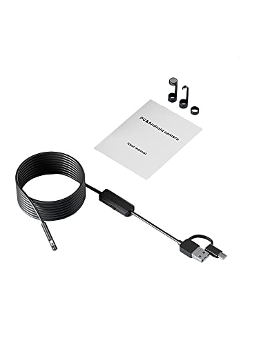 Baceyong 1x Industrie-Endoskop, 3-in-1-Schnittstelle 2 Millionen Pixel 1080 High-Definition-Sensor, Anti-Kratzer und Kratzer, IP68 wasserdicht, Linsendurchmesser 5,5 mm, Kabellänge 10 m