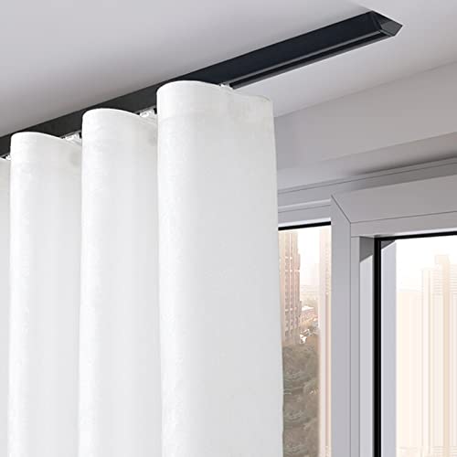 Rail à rideaux en aluminium pour cloison de séparation et douche modulable