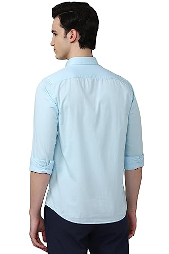 Peter England Men's Cotton Slim Fit Solid Full Sleeve Casual Shirt