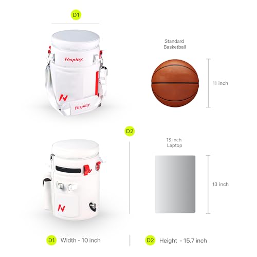 Nisplay Portable Tennis Ball Machine (White)